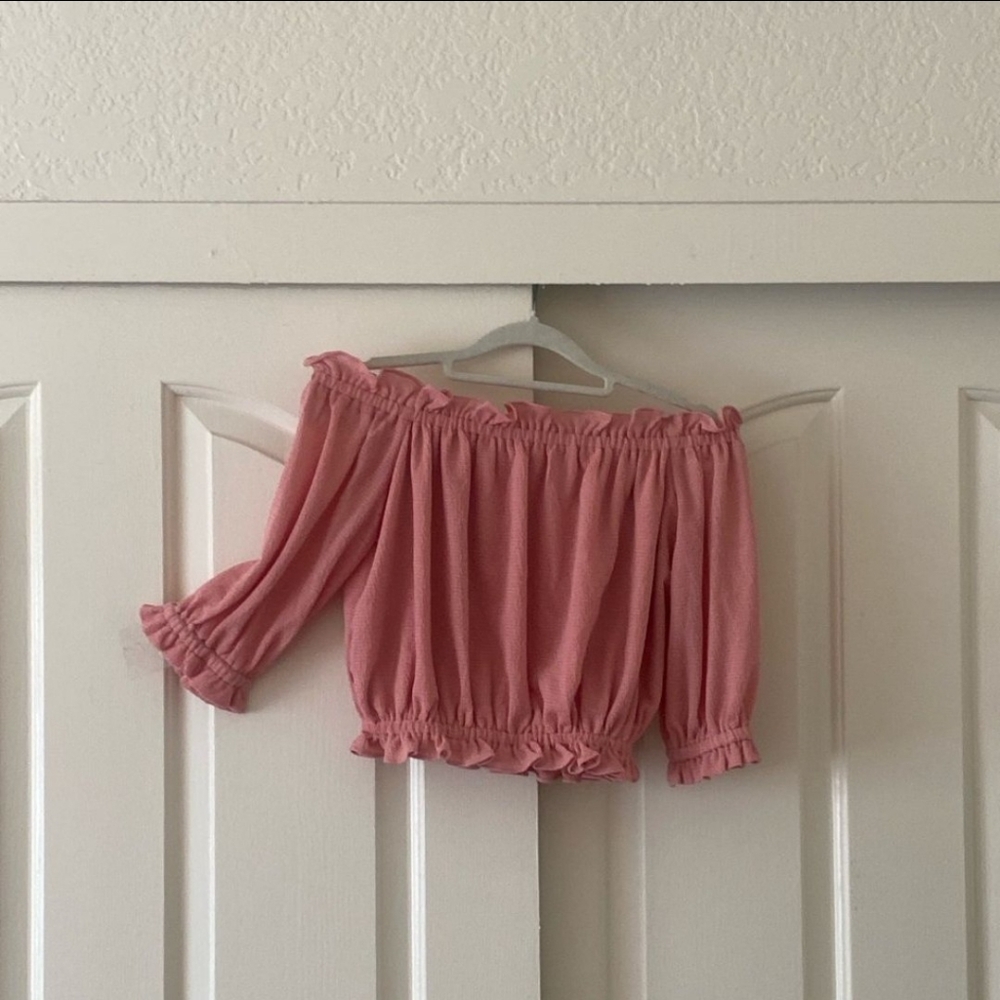 Express Blush Ruffle Top. Size XS - Picture 4 of 6